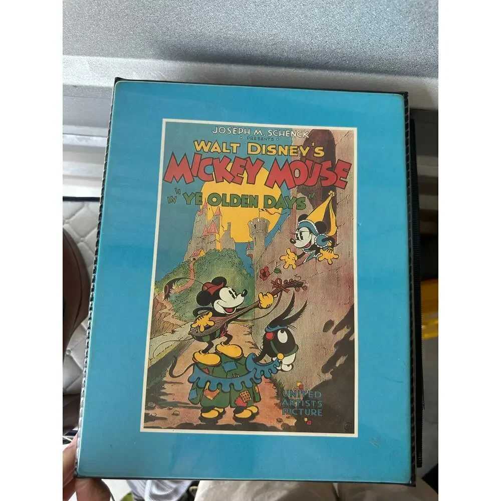 Vintage Disney Mickey Mouse Yellow 3 Ring Binder